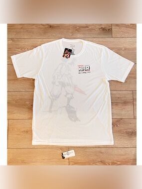 Martial War Themed Graphic White Men's T-Shirt